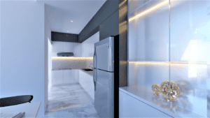 render interior dapur modern