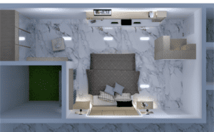 Desain Interior Kamar Tidur layout utama